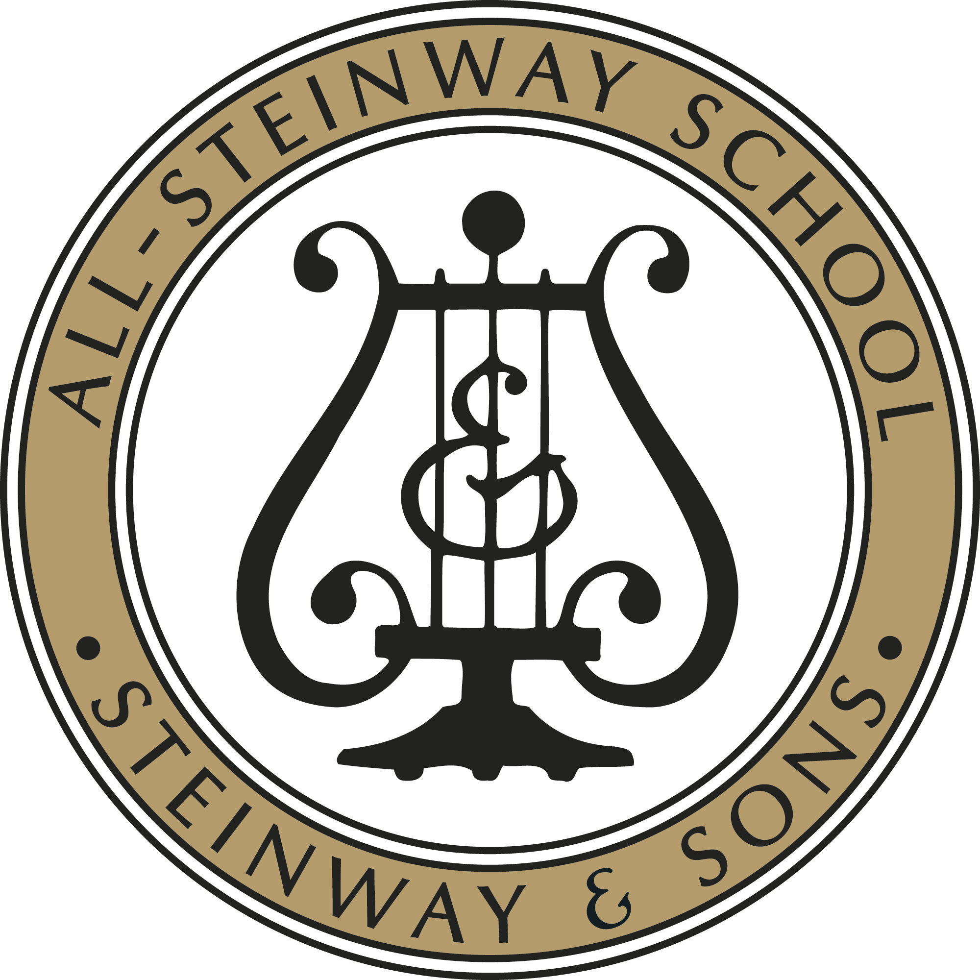 Bethany Lutheran College – All-Steinway School emblem featuring a central lyre and “Steinway & Sons” text.