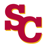 Red interlocking letters S and C with a yellow outline, representing USC’s vibrant campus community.