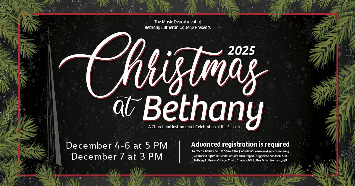 christmas_at_bethany_FB-1200×628 Christmas at Bethany promo image. Title with a red border, evergreen branches, and steeple.